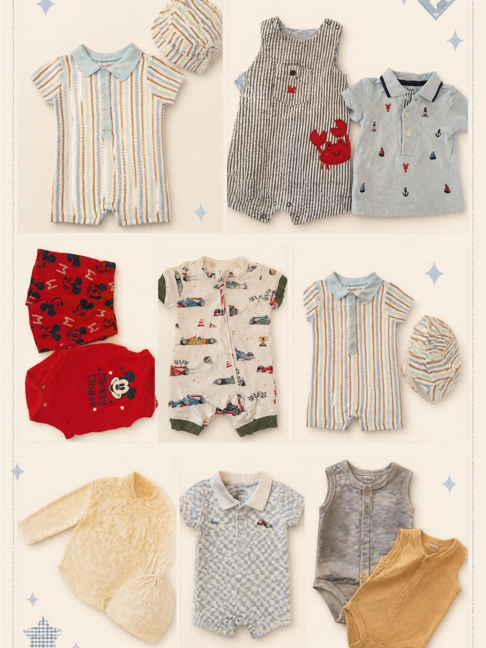 8 piece bundle of brand new clothes 0-3 months (Disney, Shabby Chic etc)